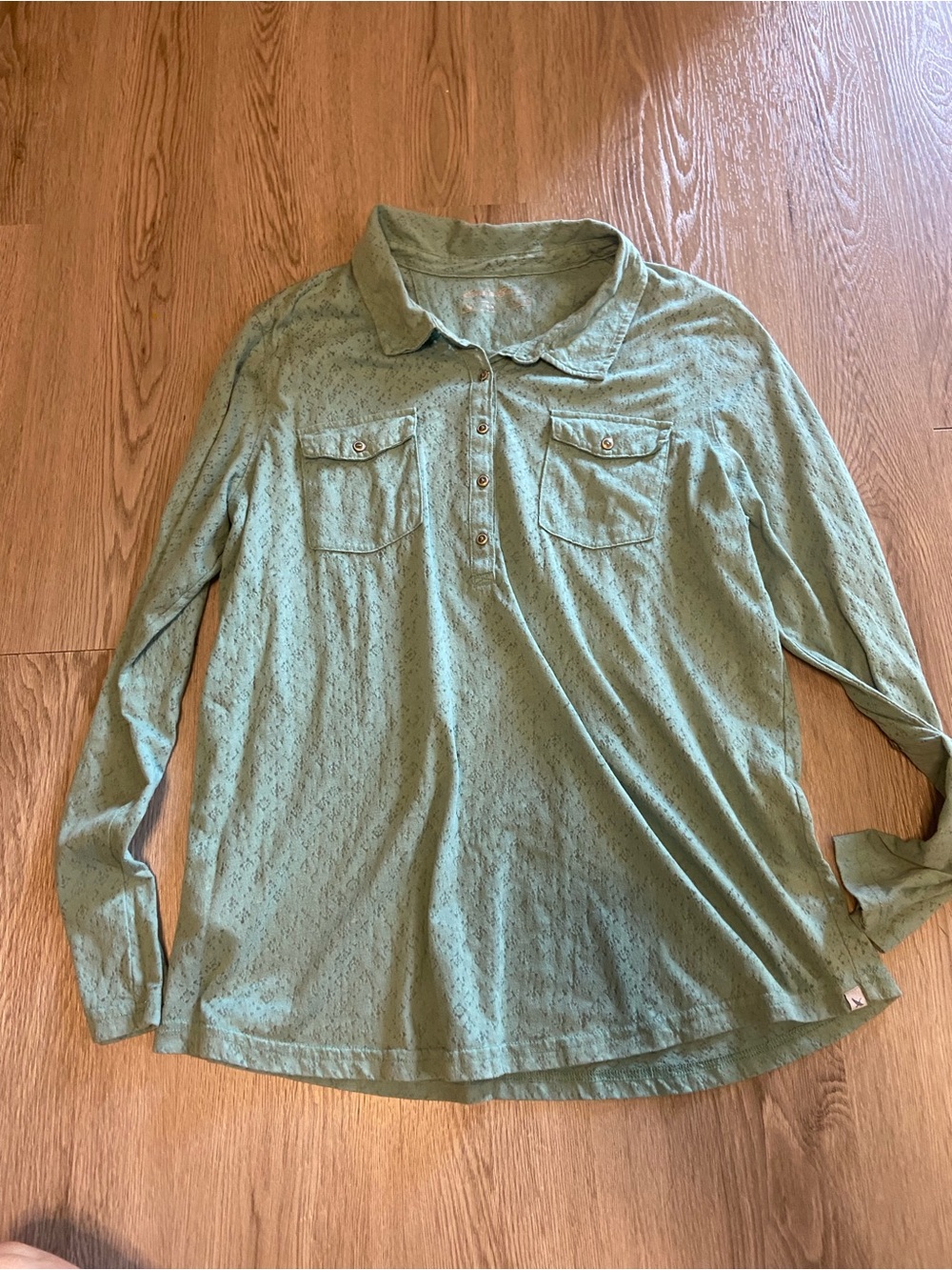Eddie Bauer Light Green Women's Long-Sleeve Polo